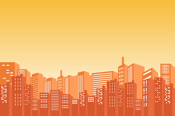Download Panoramic Silhouette City with Buildings - Premium Bundle